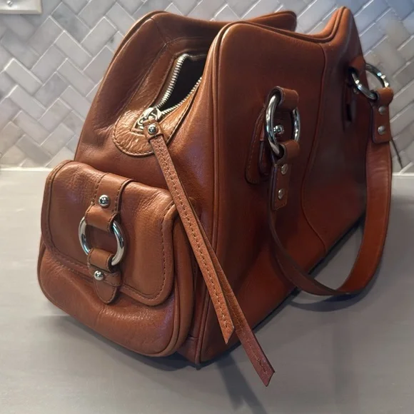 Vintage Banana Republic Leather satchel purse - Picture 13 of 14